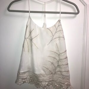 White bottom lace top